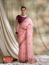 Womens Fashion Ethnic Pink Color Sarees-MLSHWSA1615PNK0ONE